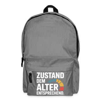 Zustand Dem Alter Entsprechend Oldtimer Geburtstag - Rucksack - Mittelgrau - Vorne