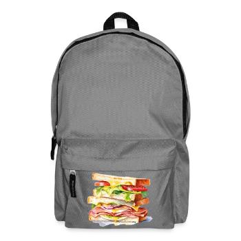 Colorful Sandwich Layers Illustration - Backpack - elephant grey - Front