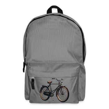 Vintage Bicycle Retro Illustration - Backpack - elephant grey - Front