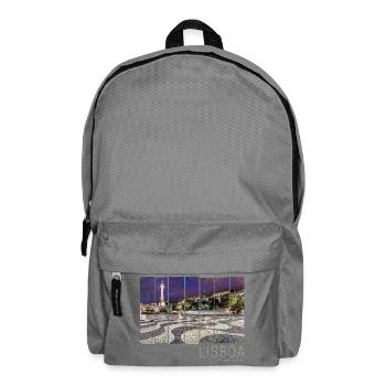 Lissabon in Portugal Retro Rossio Vintage Souvenir - Rucksack - Mittelgrau - Vorne