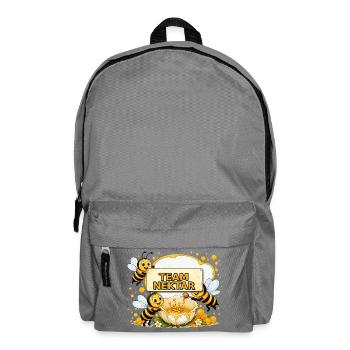 Biene Honig Imker Honigwabe Blumen Wiese Insekt - Rucksack - Mittelgrau - Vorne