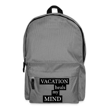 Vacation heals my mind - Rucksack - Mittelgrau - Vorne