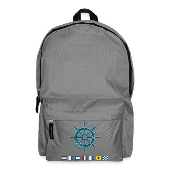 Motif maritime du capitaine Voilier Yacht Boat - Sac à dos - gris éléphant - Devant