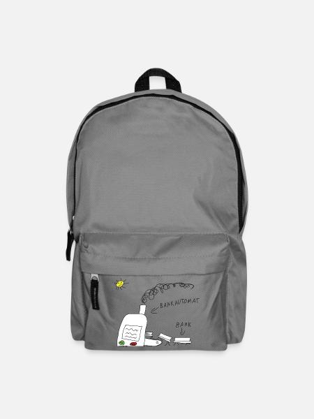 Bankautomat Comic - Rucksack - Mittelgrau