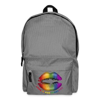 Lippe Kussmund L’amour est pour tous LGBTQ Regenbog - Sac à dos - gris éléphant - Devant