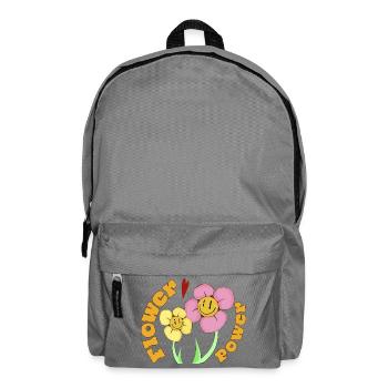 Flower Power Smile Pop Art - Rucksack - Mittelgrau - Vorne