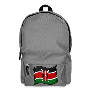 Kenya Flag Maasai Shield Design - Backpack - elephant grey - Front