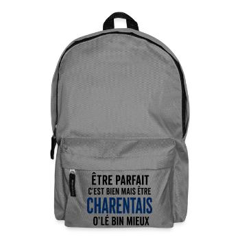 Être parfait, c’est être Charentais - Sac à dos - gris éléphant - Devant