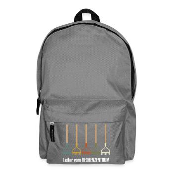 Rechenzentrum Gartenarbeit Landschftsgärtner - Rucksack - Mittelgrau - Vorne