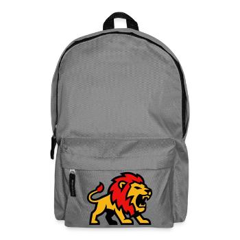 Löwe Maskottchen Wappen Logo - Rucksack - Mittelgrau - Vorne