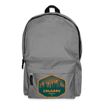 Calgary Skyline Nacht - Rucksack - Mittelgrau - Vorne