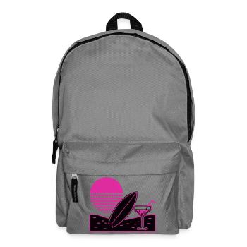 Surfbrett Cocktail Strand Logo - Rucksack - Mittelgrau - Vorne