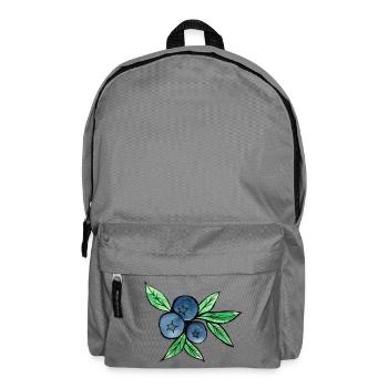 Blaubeer-Aquarellzweige - Rucksack - Mittelgrau - Vorne