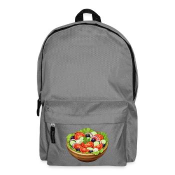 Frischer Tomaten Salat Cartoon - Rucksack - Mittelgrau - Vorne