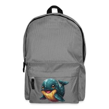 Kuschelfreund Wal Cartoon - Rucksack - Mittelgrau - Vorne
