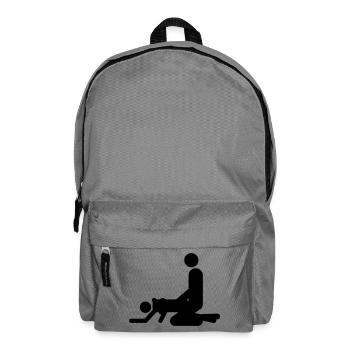von hinten - Rucksack - Mittelgrau - Vorne