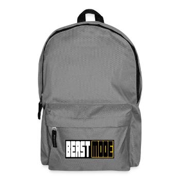 Beast Modes – Bold Block Typography - Backpack - elephant grey - Front