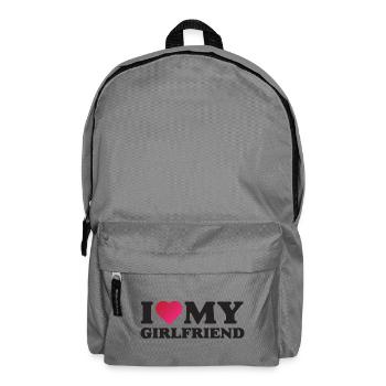 I Love My Girlfriend - Backpack - elephant grey - Front