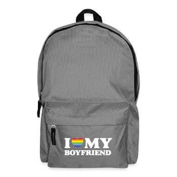 J’aime mon petit ami - LGBTQ - Sac à dos - gris éléphant - Devant