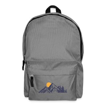 Berg Sonnenuntergang Natur Illustration - Rucksack - Mittelgrau - Vorne