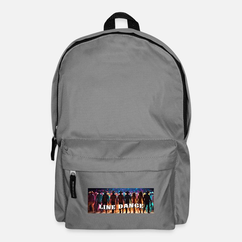 Line Dance Gruppe beim Tanzen - Rucksack - Mittelgrau