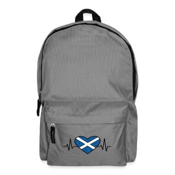 Scotland Flag Heartbeat Line Scottish Pride Art - Backpack - elephant grey - Front