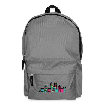 Nottingham City Skyline Old Market Square Art - Backpack - elephant grey - Front