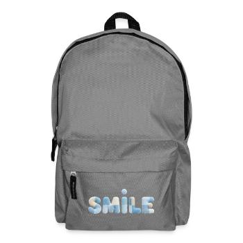 Stitch Patch Smile Lettering - Backpack - elephant grey - Front