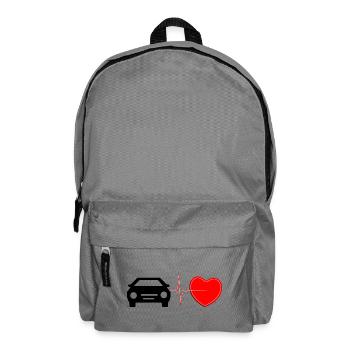 Car Heartbeat Lifeline – Automotive Passion Art - Backpack - elephant grey - Front