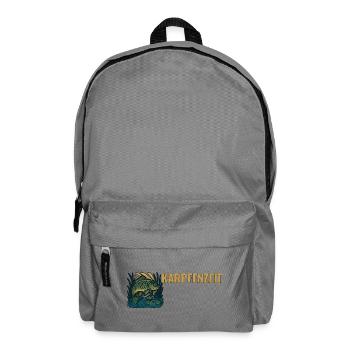Karpfenangeln Karpfenzeit. - Rucksack - Mittelgrau - Vorne