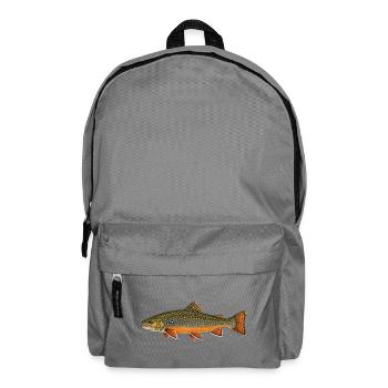 Bachforelle in Herbstfarben - Rucksack - Mittelgrau - Vorne