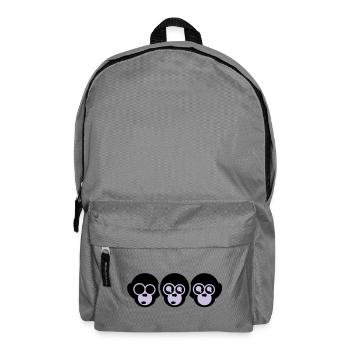 the three monkeys - Backpack - elephant grey - Front