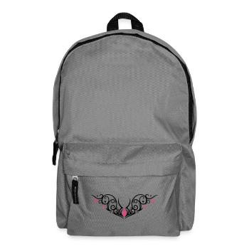 Tribal with cherry blossom, Tattoo - Backpack - elephant grey - Front