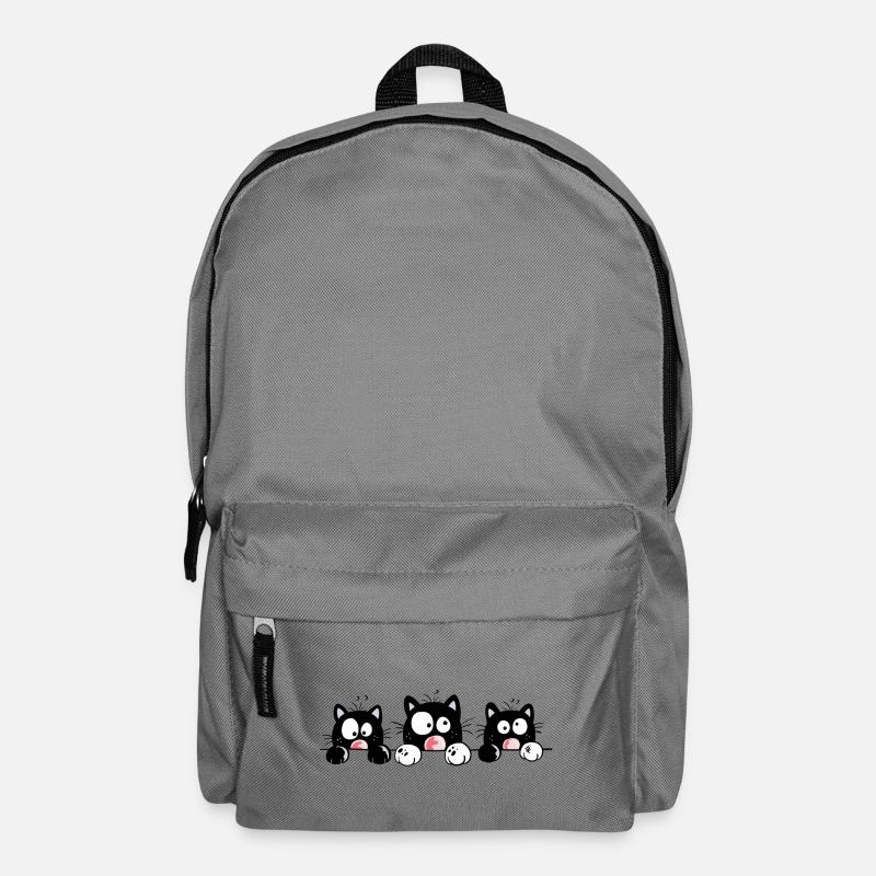 Neugierige Katzen - Rucksack - Mittelgrau