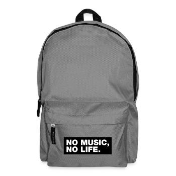 Keine Musik, kein Leben - Rucksack - Mittelgrau - Vorne