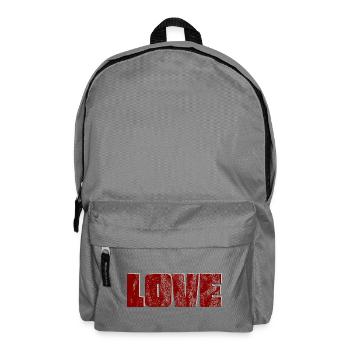 Distressed Love Typografie Design - Rucksack - Mittelgrau - Vorne