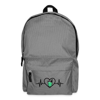 Bubble Tea Heart Boba Drink Sweet Trend - Backpack - elephant grey - Front
