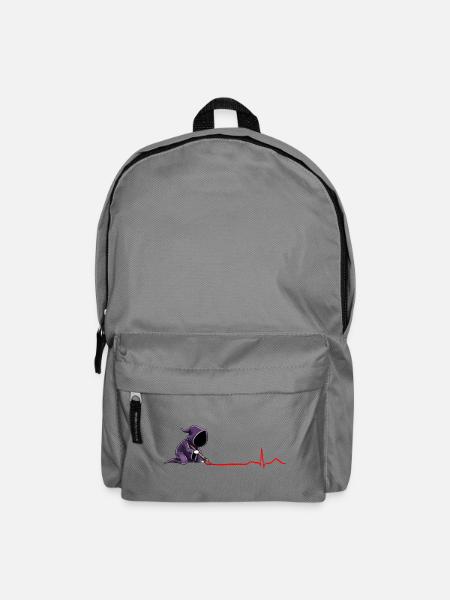Dead Line EKG Sensenmann - Rucksack - Mittelgrau