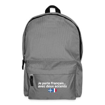 je parle français avec deux accents - Sac à dos - gris éléphant - Devant