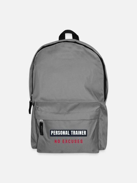 Personal Trainer Schriftzug - Fitness Coach - Rucksack - Mittelgrau