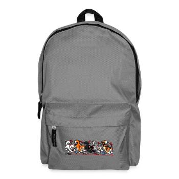 Katzenrennen – Fang den roten Punkt! - Rucksack - Mittelgrau - Vorne