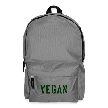 Vegan - Veganerin - Veganer - Rucksack - Mittelgrau - Vorne