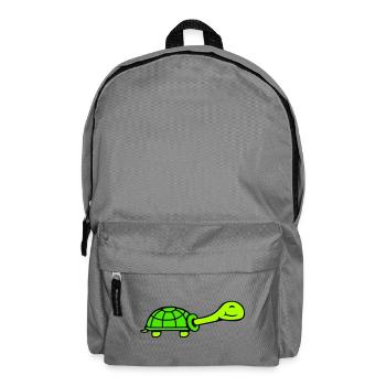 turtle cute smiling happy funny - Backpack - elephant grey - Front