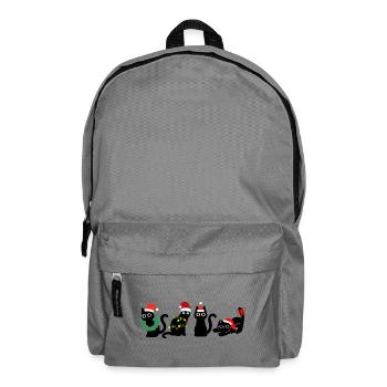 cat in christmas - Backpack - elephant grey - Front