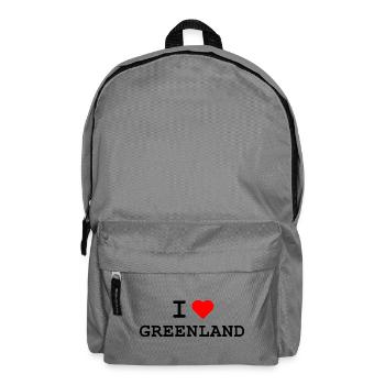 Ich liebe Grönland - I love Greenland - Backpack - elephant grey - Front