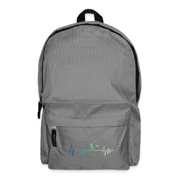 Fischerherzschlag-Angeln - Rucksack - Mittelgrau - Vorne