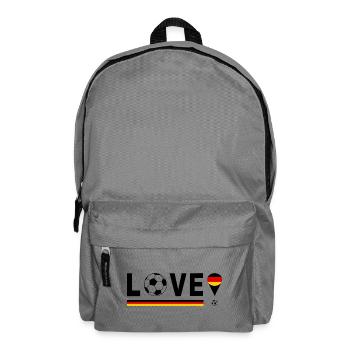 Football Coupe du Monde du Drapeau Allemand LOVE - Sac à dos - gris éléphant - Devant