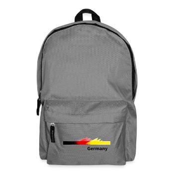 Deutschland Flagge Pinselkunst - Rucksack - Mittelgrau - Vorne