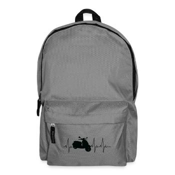 Ecg de battement de cœur de scooter - Sac à dos - gris éléphant - Devant