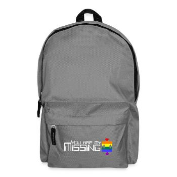 Du bist mein fehlendes Puzzleteil [Regenbogen] - Rucksack - Mittelgrau - Vorne